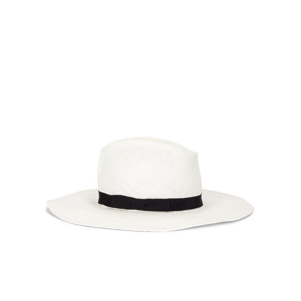 Gladys Tamez Millinery Jackie O Hat White Straw - Picture 3 of 5